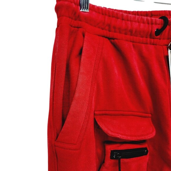 Preme Red Cargo Jogger SweatPants Mens Size Small Cotton - Picture 6 of 15